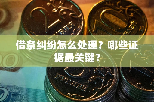 济南借条纠纷怎么处理？哪些证据最关键？