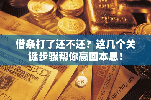 济南借条打了还不还？这几个关键步骤帮你赢回本息！