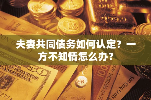 济南夫妻共同债务如何认定？一方不知情怎么办？