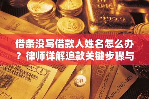 济南借条没写借款人姓名怎么办？律师详解追款关键步骤与证据链构建