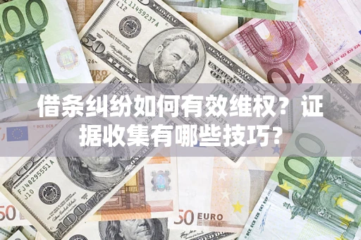 济南借条纠纷如何有效维权？证据收集有哪些技巧？